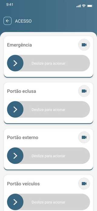 Tela de acesso do app do morador Safer